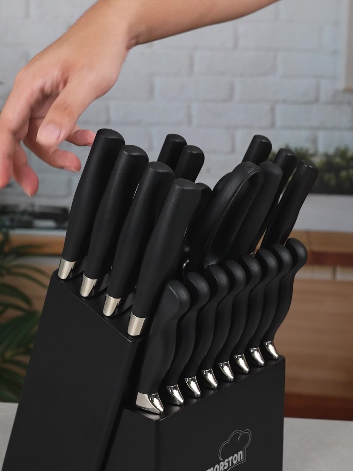 21 Pcs Knife Sets For Kitchen With Block